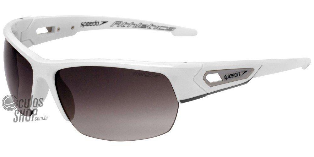 Óculos de Sol Speedo Sp 595 A02 Branco Brilho/ Marrom Degradê - 68 mm