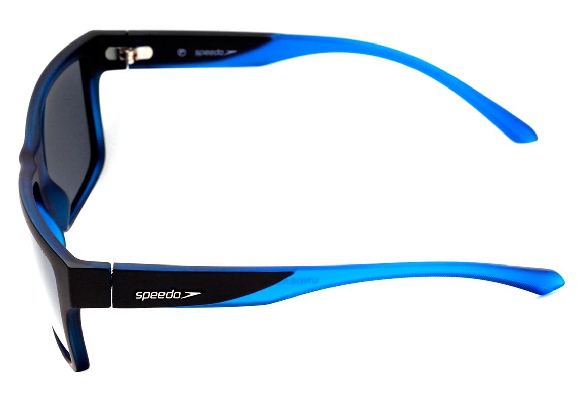 Óculos de Sol Speedo Undercut 2 H03 Azul E Cinza Translúcido Fosco/ Preto Polarizado 59 mm