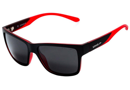 Óculos de Sol Speedo Undercut 2 H02 Preto E Vermelho Translúcido Fosco/ Cinza Polarizado 59 mm