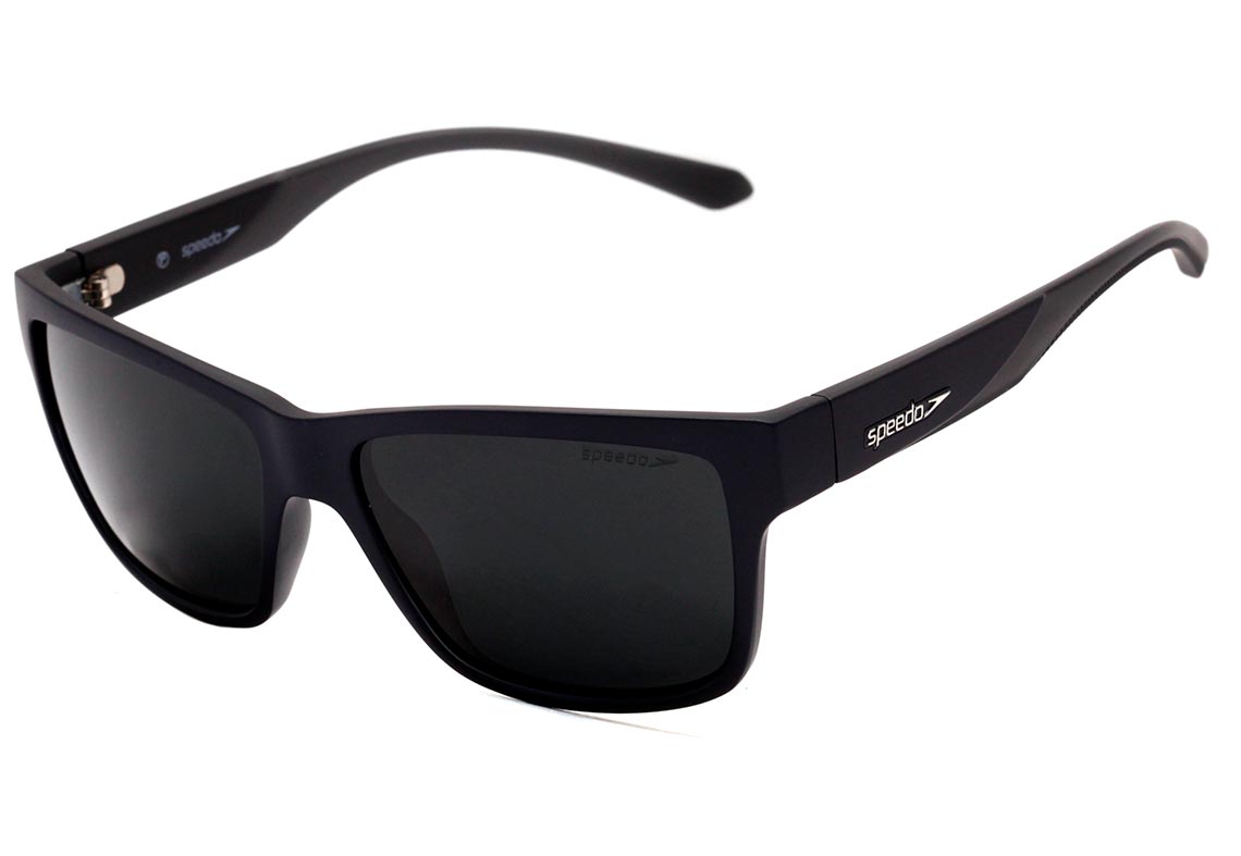 Óculos de Sol Speedo Undercut 2 H03 Azul E Cinza Translúcido Fosco/ Preto Polarizado 59 mm